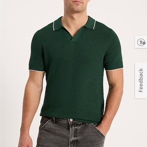 Express Forest Green Polo with White Trim